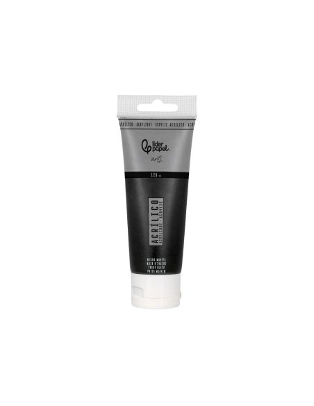 Pintura Acrilica Liderpapel Tubo De Plastico De 120 Ml Color Negro Marfil