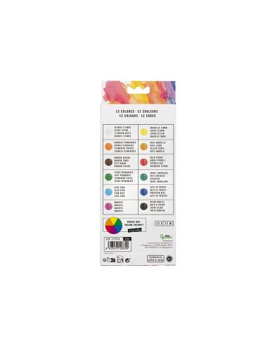 Pintura De Acuarela Liderpapel Caja De 12 Tubos De Aluminio De 12 Ml Colores Surtidos