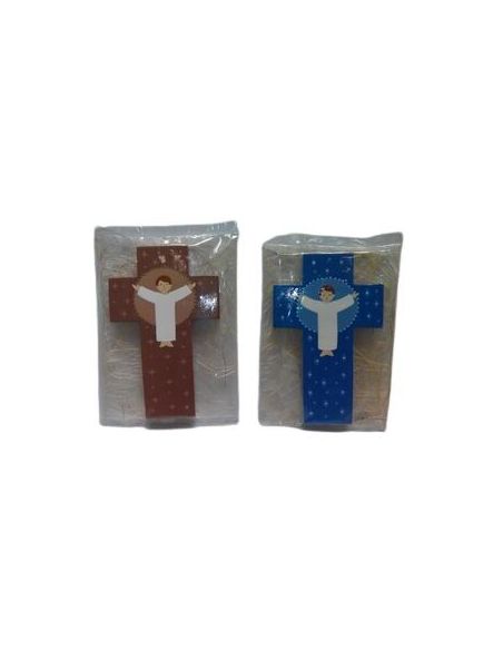 Cruz Jesus 12Cm Azul 470