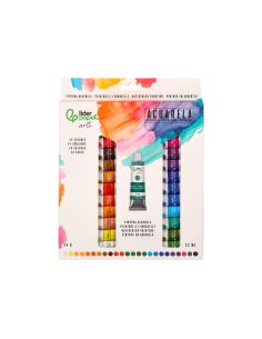 Pintura De Acuarela Liderpapel Caja De 24 Tubos De Aluminio De 12 Ml Colores Surtidos 2