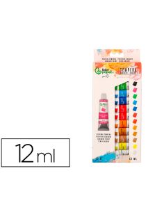 Pintura Gouache/Tempera Liderpapel Caja De 12 Tubos De Aluminio De 12 Ml Colores Surtidos