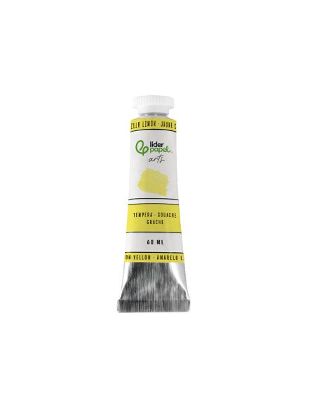 Pintura Gouache/Tempera Liderpapel Tubo De Aluminio De 60 Ml Color Amarillo Limon