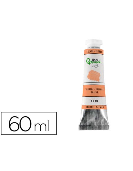 Pintura Gouache/Tempera Liderpapel Tubo De Aluminio De 60 Ml Color Salmon