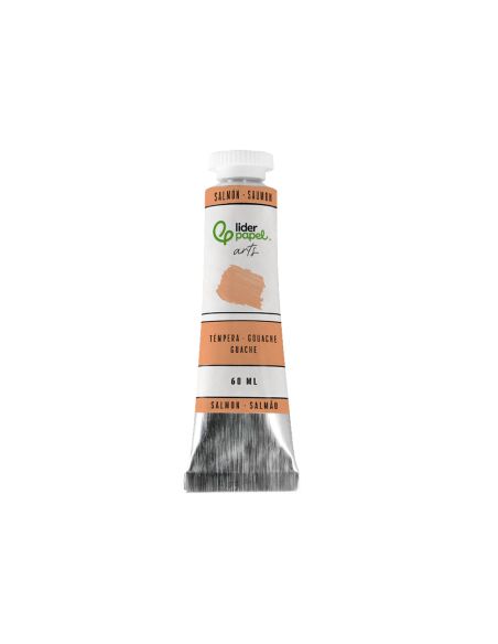 Pintura Gouache/Tempera Liderpapel Tubo De Aluminio De 60 Ml Color Salmon