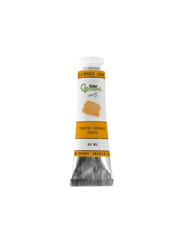 Pintura Gouache/Tempera Liderpapel Tubo De Aluminio De 60 Ml Color Amarillo Naranja
