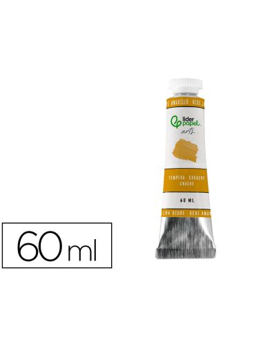 Pintura Gouache/Tempera Liderpapel Tubo De Aluminio De 60 Ml Color Ocre Amarillo