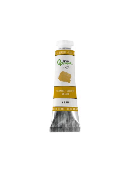 Pintura Gouache/Tempera Liderpapel Tubo De Aluminio De 60 Ml Color Ocre Amarillo