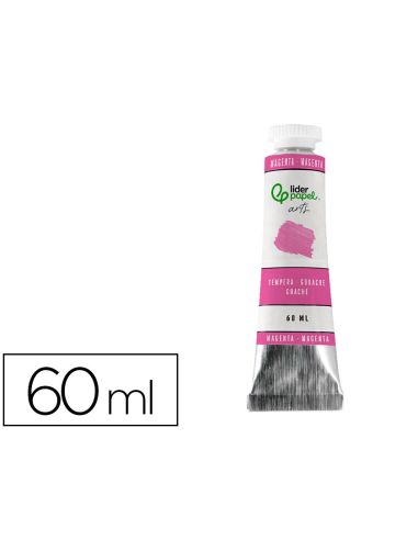 Pintura Gouache/Tempera Liderpapel Tubo De Aluminio De 60 Ml Color Magenta