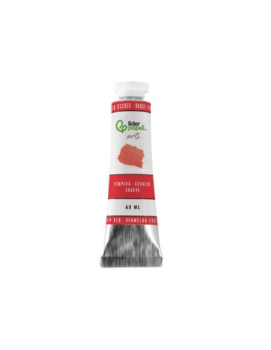 Pintura Gouache/Tempera Liderpapel Tubo De Aluminio De 60 Ml Color Rojo Oscuro