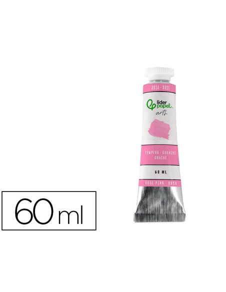 Pintura Gouache/Tempera Liderpapel Tubo De Aluminio De 60 Ml Color Rosa