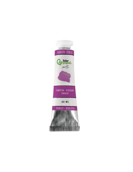 Pintura Gouache/Tempera Liderpapel Tubo De Aluminio De 60 Ml Color Violeta