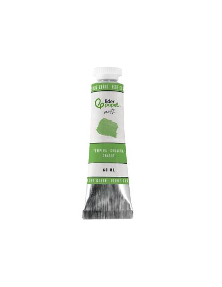 Pintura Gouache/Tempera Liderpapel Tubo De Aluminio De 60 Ml Color Verde Claro