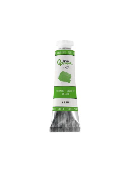 Pintura Gouache/Tempera Liderpapel Tubo De Aluminio De 60 Ml Color Verde Permanente