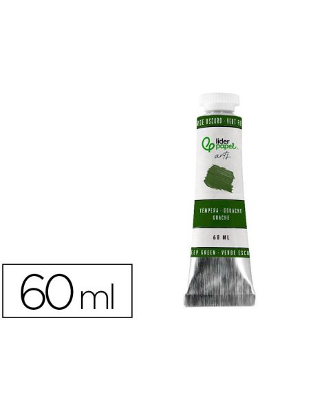 Pintura Gouache/Tempera Liderpapel Tubo De Aluminio De 60 Ml Color Verde Oscuro