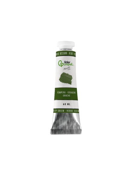 Pintura Gouache/Tempera Liderpapel Tubo De Aluminio De 60 Ml Color Verde Oscuro
