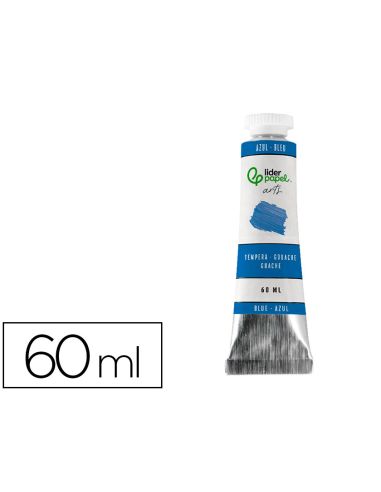 Pintura Gouache/Tempera Liderpapel Tubo De Aluminio De 60 Ml Color Azul