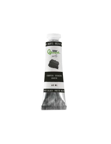 Pintura Gouache/Tempera Liderpapel Tubo De Aluminio De 60 Ml Color Negro Marfil