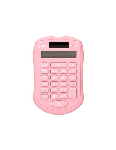 Calculadora Liderpapel Bolsillo Xf41 8 Digitos Solar Y Pilas Color Rosa 94X59,5X10,5Mm