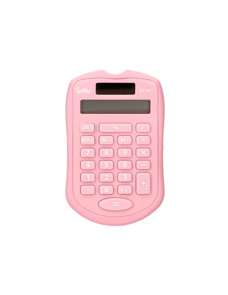 Calculadora Liderpapel Bolsillo Xf41 8 Digitos Solar Y Pilas Color Rosa 94X59,5X10,5Mm