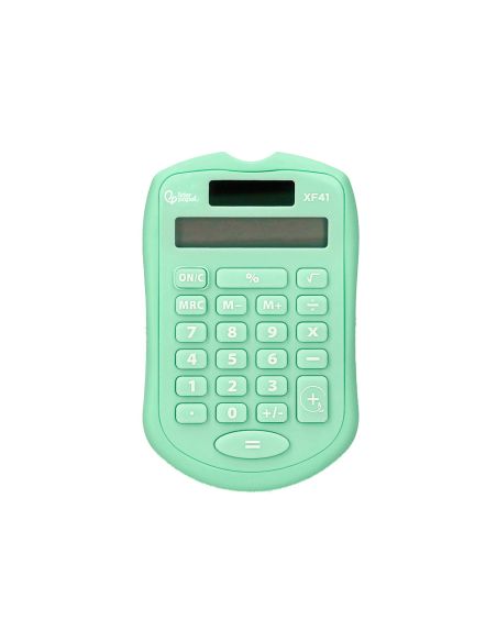 Calculadora Liderpapel Bolsillo Xf42 8 Digitos Solar Y Pilas Color Verde 94X59,5X10,5Mm