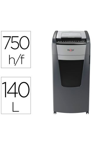 Destructora De Documentos Rexel Optimum Auto+ 750X Eu Capacidad 750 Hojas Particulas Destruye Grapas|Libreriasalesiana