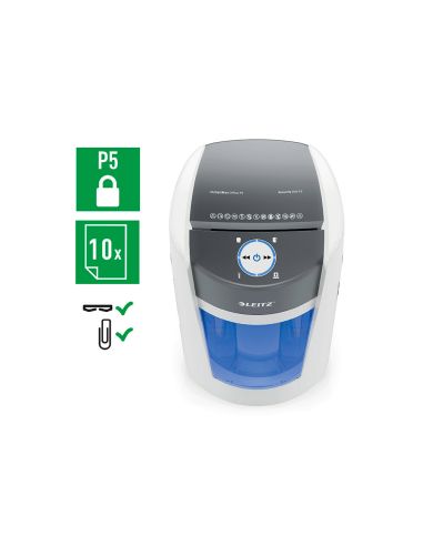 Destructora De Documentos Leitz Optimax Office Capacidad De Corte 10 Hojas Particulas P5 Destruye Grapas