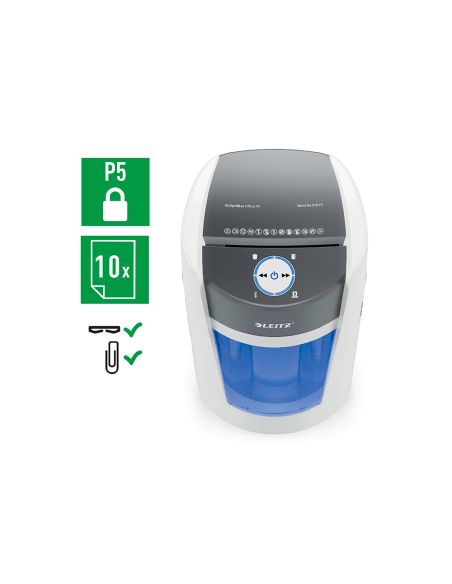 Destructora De Documentos Leitz Optimax Office Capacidad De Corte 10 Hojas Particulas P5 Destruye Grapas