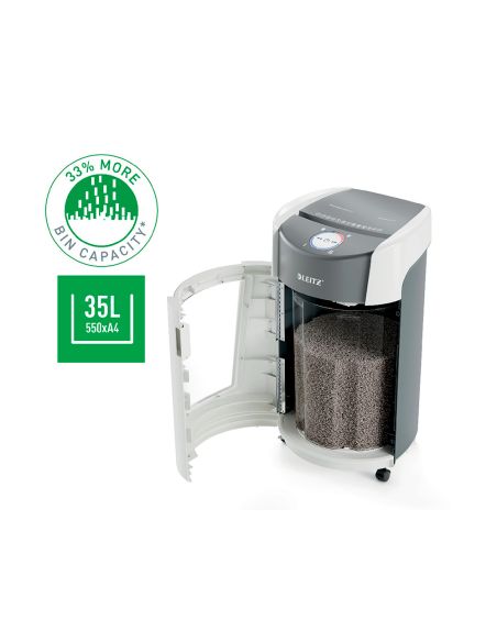Destructora De Documentos Leitz Optimax Office Capacidad De Corte 10 Hojas Particulas P5 Destruye Grapas