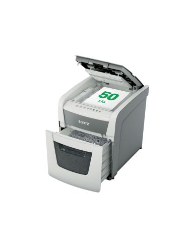 Destructora De Documentos Leitz Iq Auto+ Office 50 Capacidad De Corte 50 Hojas Destruye Grapas Y Clips