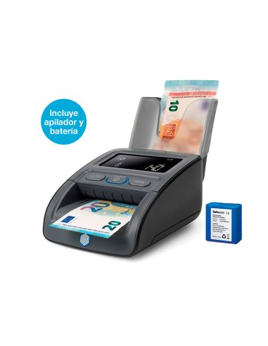 Detector Y Contador De Billetes Falsos Safecan 155-S Complete Pantalla Lcd 3,8" Micro Sd 156X120X76 Mm