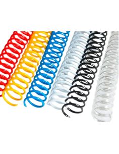 Espiral Plastico Yosan Paso 64 Nº6 Colores Surtidos Caja De 100 Unidades