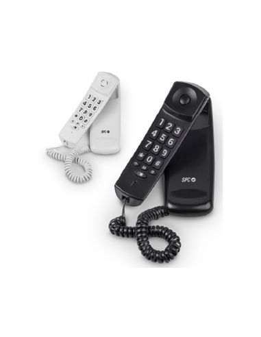 Telefono Spc Sobremesa/Mural Original Lite 2 Led Con Rellamada 10 Memorias Color Negro