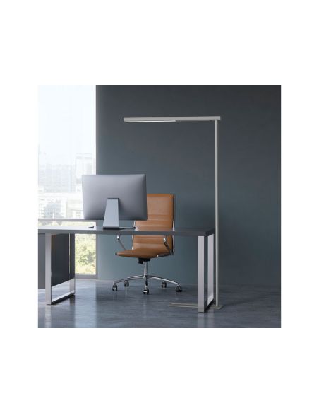 Lampara De Escritorio Maul Led 51W 5835Lm Brazo Y Cabezal Fijos Plateada