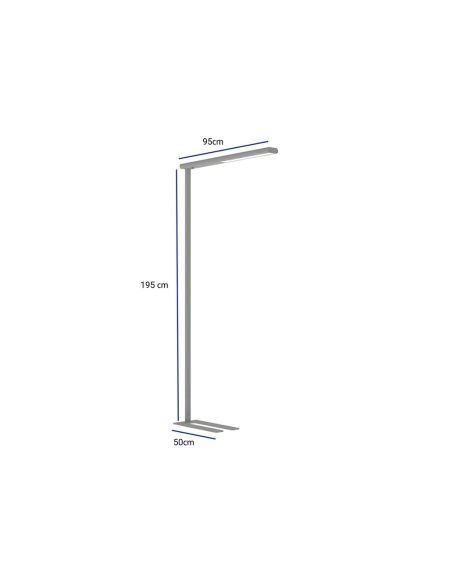 Lampara De Escritorio Maul Led 51W 5835Lm Brazo Y Cabezal Fijos Plateada