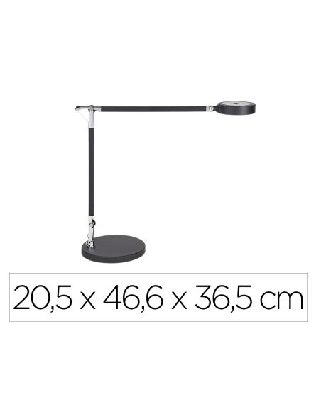 Lampara De Escritorio Maul Led 5W 618Lm Luz Ajustable Panel Tactil Doble Brazo Negra