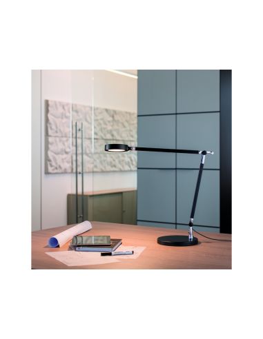 Lampara De Escritorio Maul Led 5W 618Lm Luz Ajustable Panel Tactil Doble Brazo Negra
