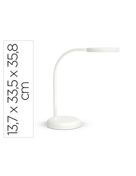 Lampara De Escritorio Maul Led 5W 769Lm Luz Calida Brazo Y Cabezal Giratorios Blanca