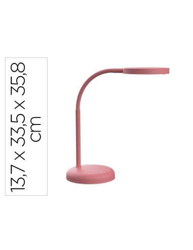 Lampara De Escritorio Maul Led 5W 769Lm Luz Calida Brazo Y Cabezal Giratorios Rosa