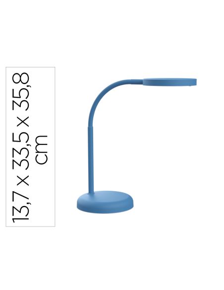 Lampara De Escritorio Maul Led 5W 769Lm Luz Calida Brazo Y Cabezal Giratorios Azul