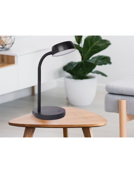 Lampara De Escritorio Maul Led 5W 585Lm Luz Calida Brazo Y Cabezal Giratorios Negra