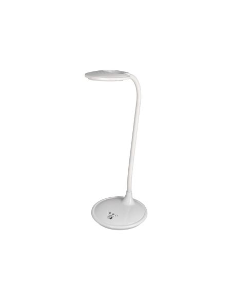 Lampara De Escritorio Q-Connect Led 5W 250 Lm Con Lupa Iluminación Ajustable Blanco