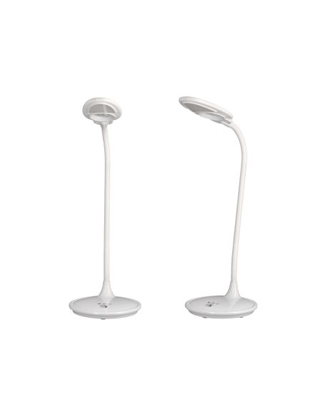 Lampara De Escritorio Q-Connect Led 5W 250 Lm Con Lupa Iluminación Ajustable Blanco