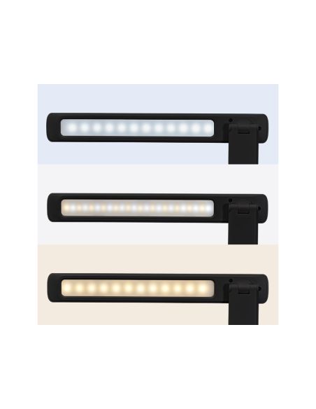 Lampara De Escritorio Maul Led 2,7W 325Lm Luz Ajustable Panel Tactil Brazo Giratorio Negra