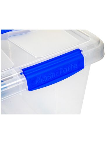 Contenedor Plastico Plasticforte N 7 Transparente Con Tapa 61L 73X41X32 Cm