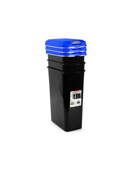Contenedor Para Reciclaje Plasticforte 25 L Con Tapa Color Azul Parchis