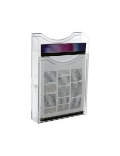 Expositor Mural Archivo 2000 Din A4 Vertical 1 Compartimento Cristal Transparente 300X235X35 Mm