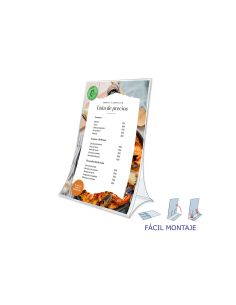 Expositor Sobremesa Archivo 2000 Plegable Pet 100% Reciclable Din A4 Vertical Transparente 105X210X300 Mm 2