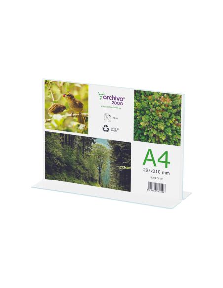 Expositor Sobremesa Archivo 2000 En Forma De T A4 Horizontal 85X300X215 Mm