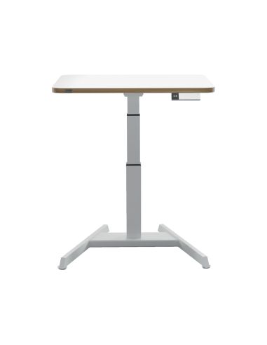 Mesa Leitz Ergo Regulable En Altura Electricamente Tablero 80X60 Cm Con Usb-C Y Usb 5V Color Blanco