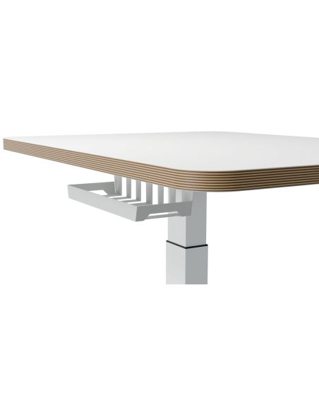 Mesa Leitz Ergo Regulable En Altura Electricamente Tablero 80X60 Cm Con Usb-C Y Usb 5V Color Blanco